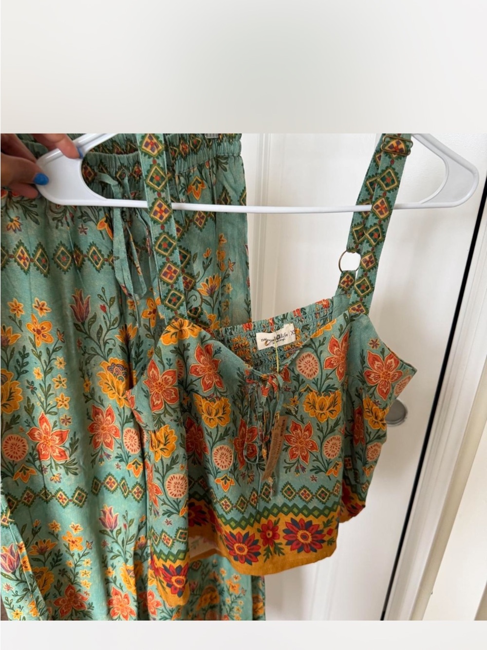NATURAL LIFE Sage Green Floral Set